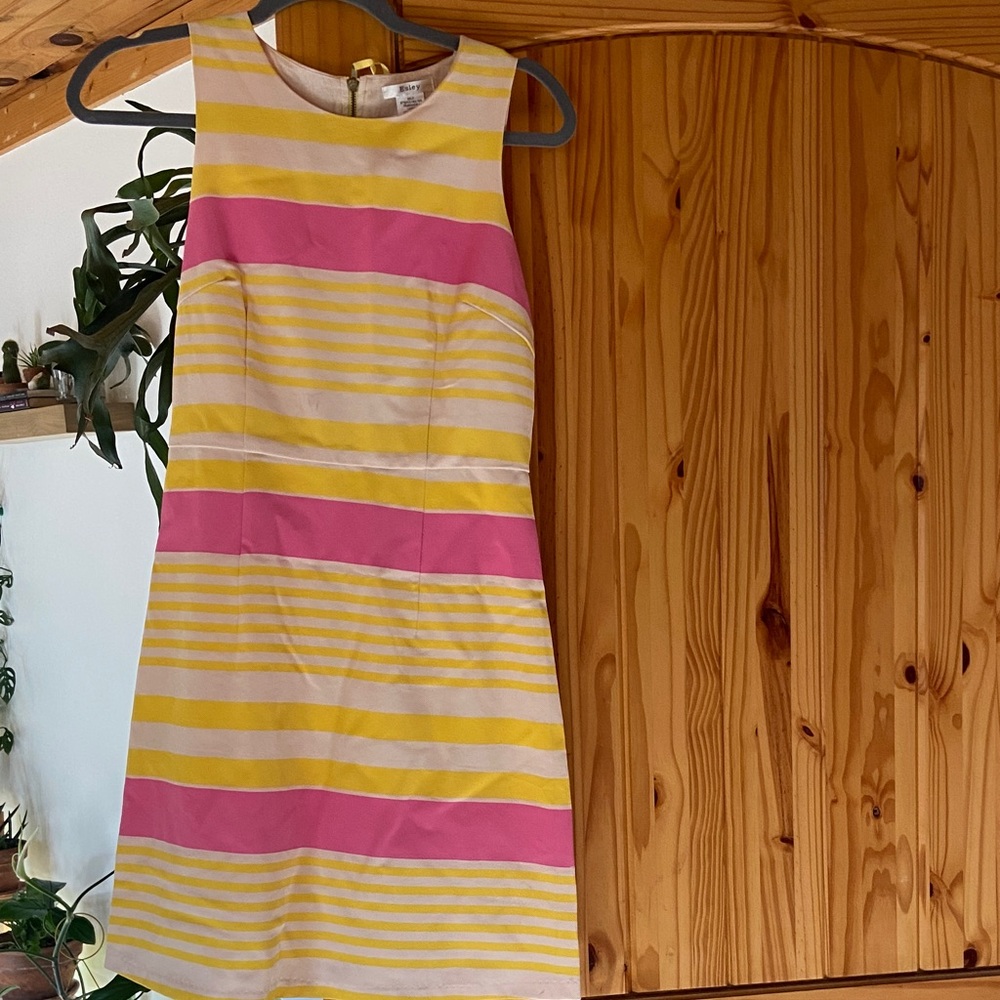 Esley Pink and Yellow Striped Dress